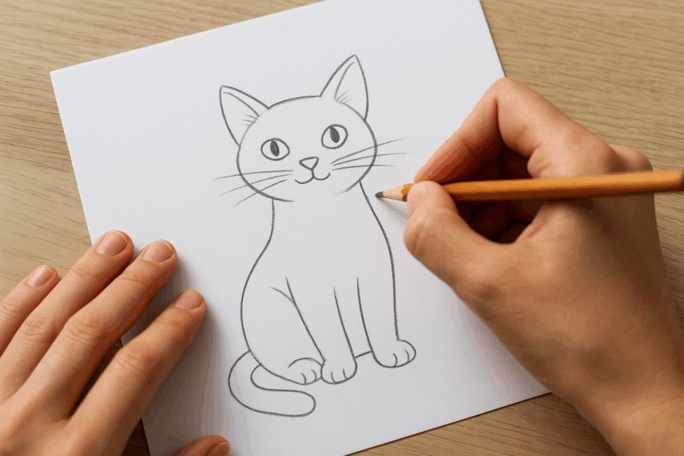 Как се рисуват котки