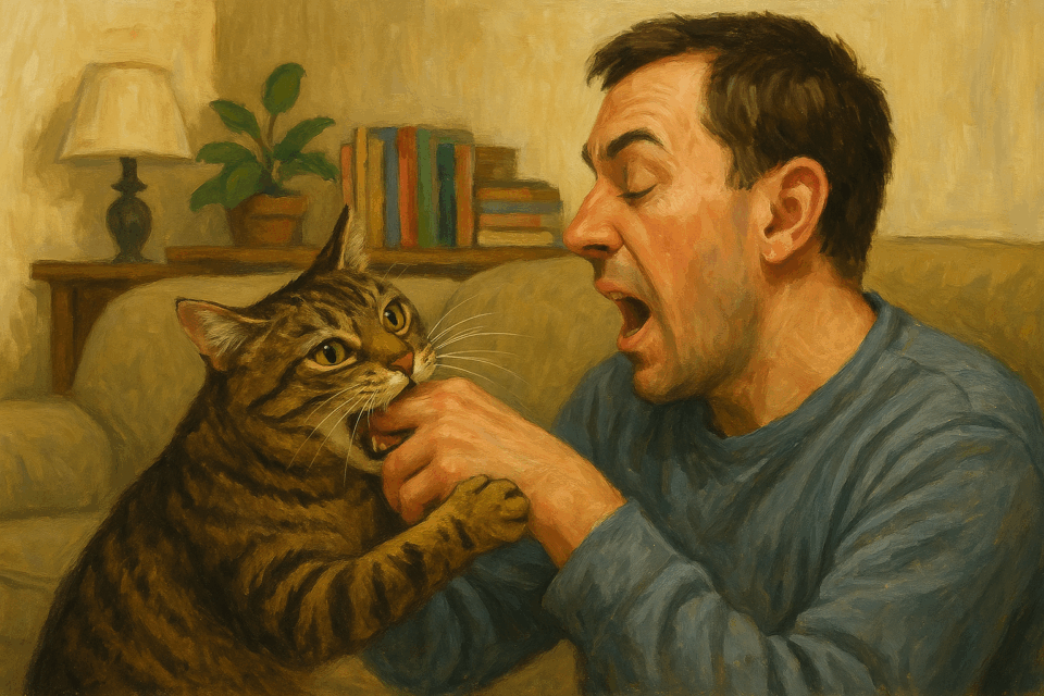 Кога котката хапе стопанина си